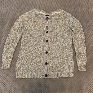 Marled Gray Cardigan - Slits In back